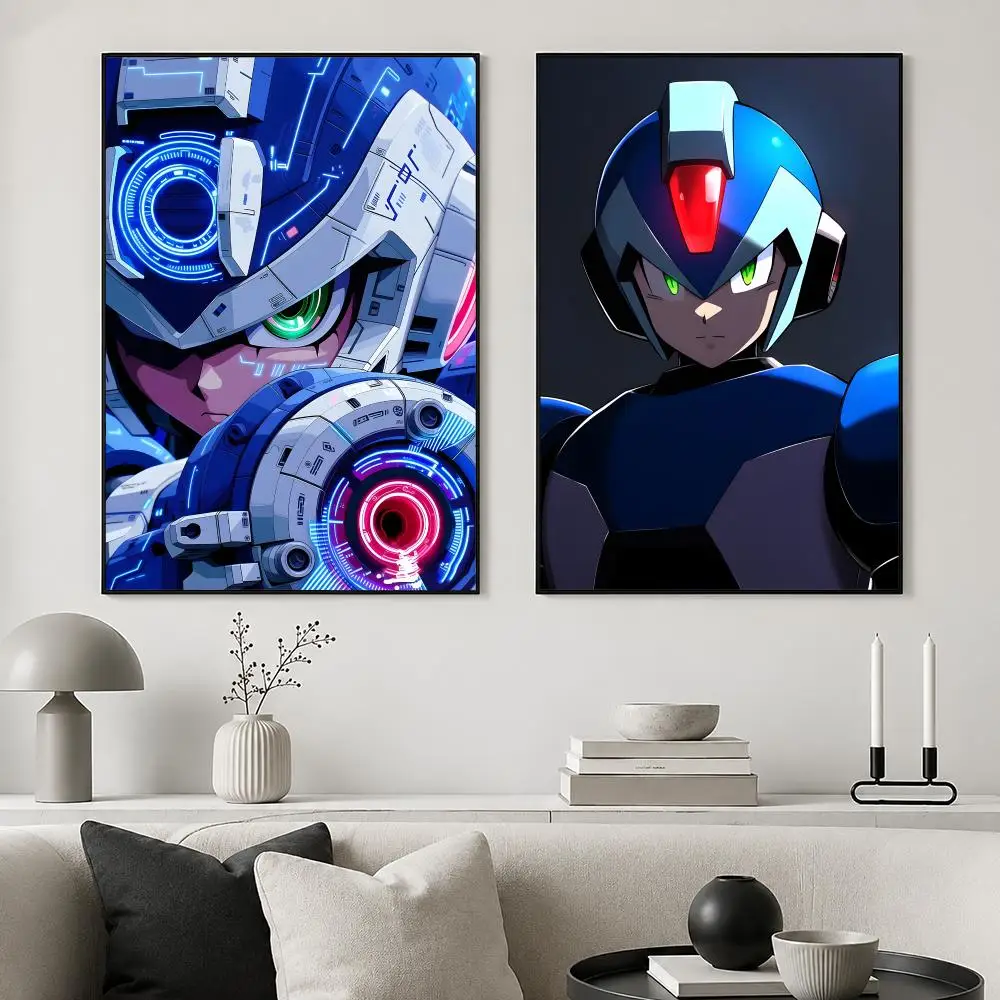 Game Mega Man Poster posters for bedrooms and living rooms high definition cartoon movie-themed wall art.
