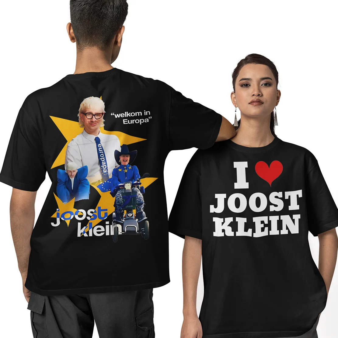 2024 Eurovisions I Love Joost Klein europapa Outfit Shirts for Men Women Europapa double print couple Vintage Cotton t shirt