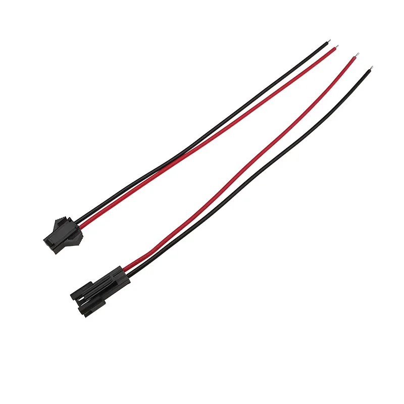 JST SM 2 Pin Male Plug to Female Jack Wire Connector SM 2P Plugs Socket Cable Pigtail Length 10CM 15CM 20CM for LED Light Strips