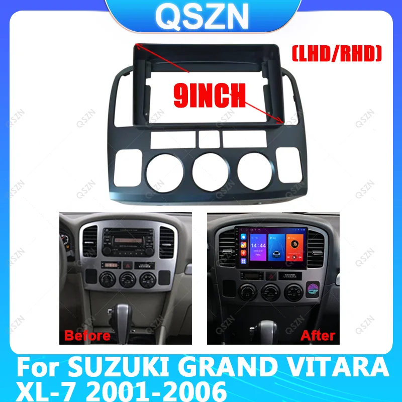 

For SUZUKI GRAND VITARA XL-7 2001-2006 9INCH Car Radio Android Stereo audio screen multimedia video player cables Harness frame