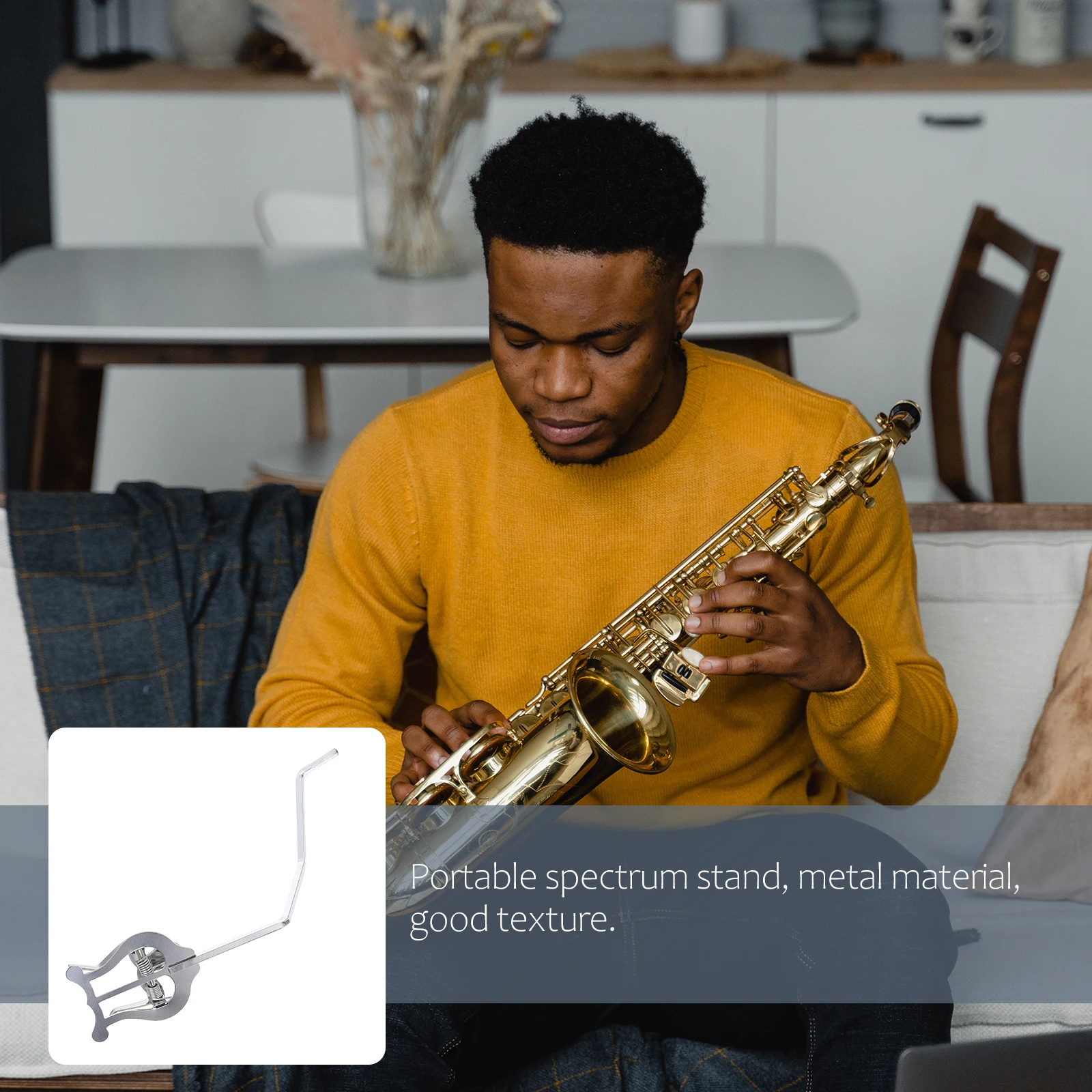 الباريتون القرن زحف الموسيقى كليب معدن مطلي مقاومة للاهتراء خفيفة الوزن العالمي ورقة حامل الموسيقى أداة النحاس