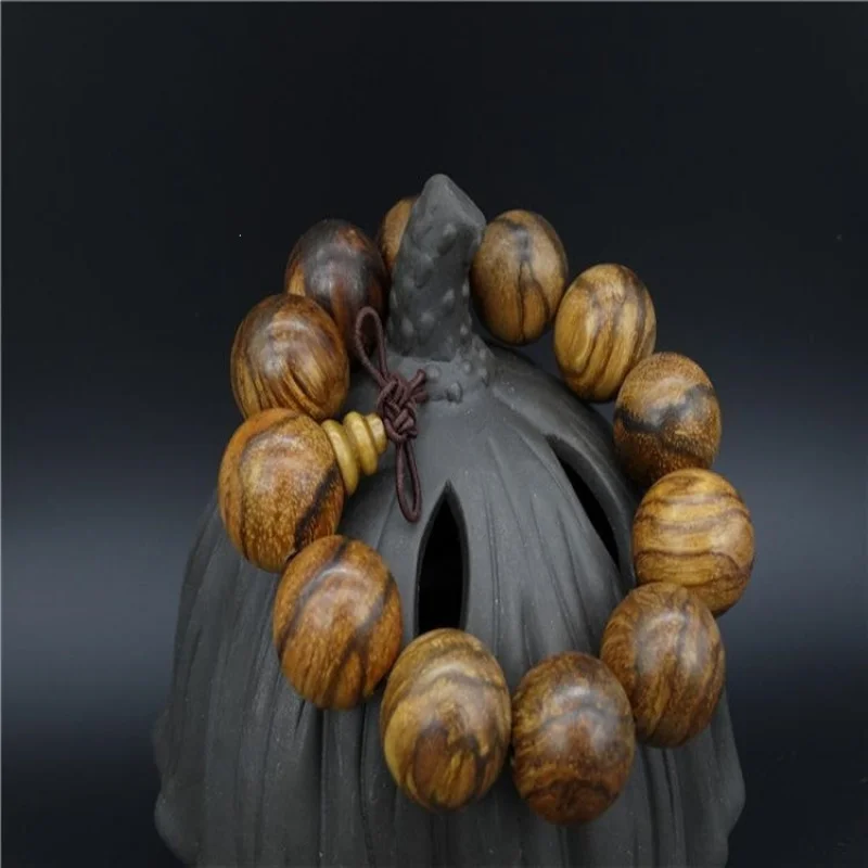 Huaqinan 2.0 Wooden Bracelet for Men and Women, Agarwood , Sandalwood , 108 Beads