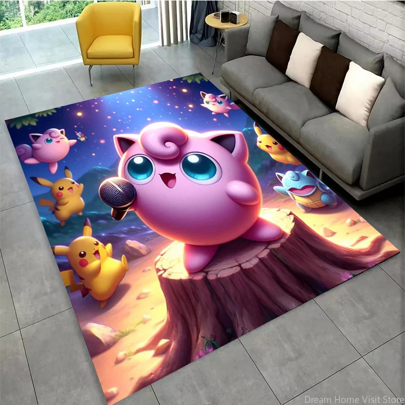 17 Sizes Pokemon Jigglypuff Printed Area Rugs Carpets For Home Living Room Children's Bedroom Decor Sofa Bathroom Floor Mat Gift