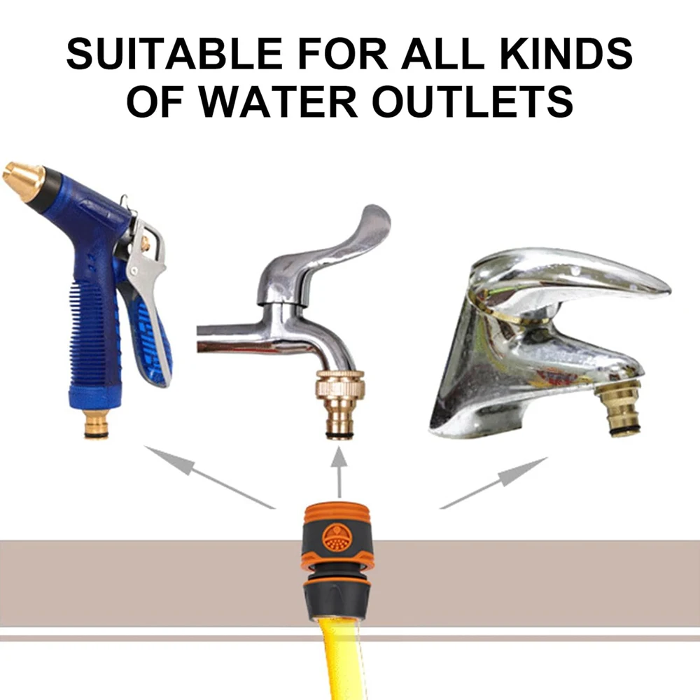 1-30Pcs Quick Connection Garden Hose Fittings 1/2 3/4 Garden Hose Adapter Leakproof Connector Irrigation Tube Repair Joints