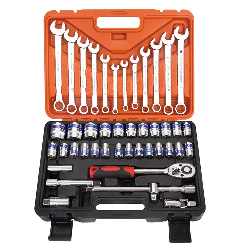 Factory Direct Sales 44 Pieces Sleeve Set Machine Repair Ratchet Sleeve Wrench Combination