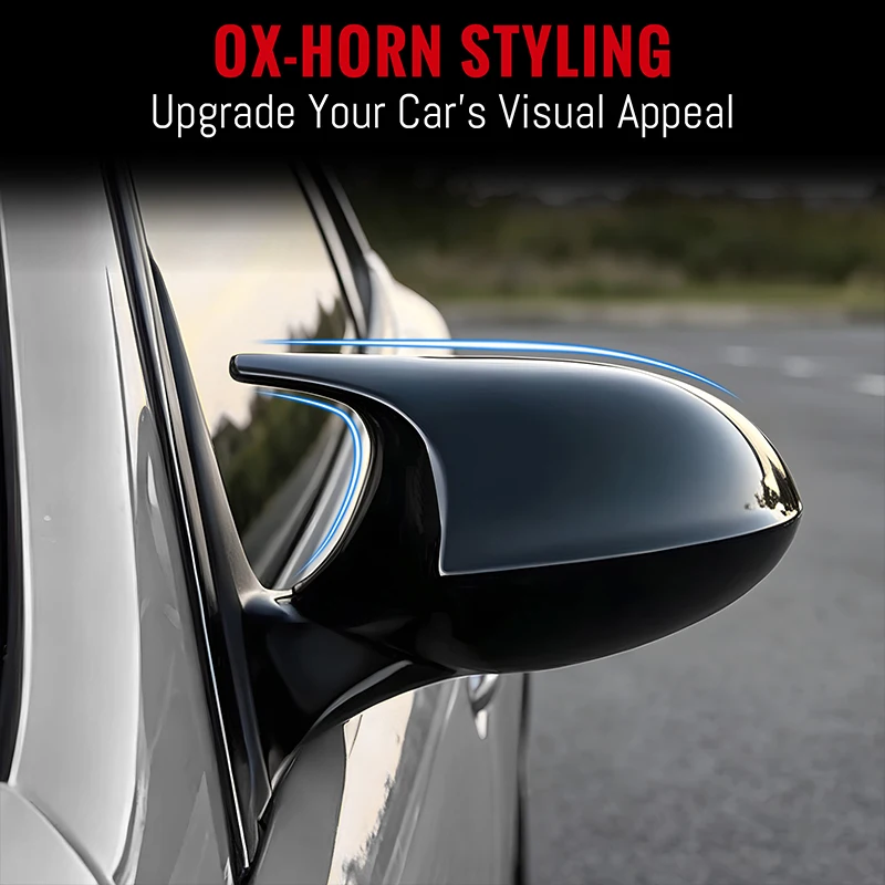 Rhyming 1 Paar für BMW 1er 3er Serie E90 E91 E92 E93 E81 E82 E87 E88 Rückspiegelabdeckung Ersatz-Spiegelkappe Autozubehör – Detail 1