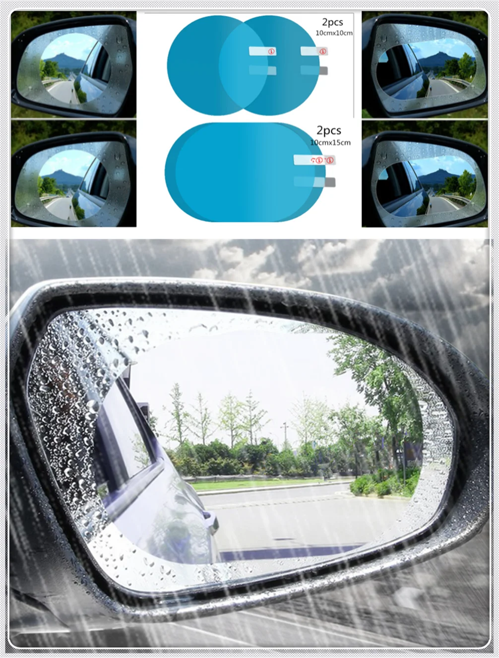 Film anti-pluie pour rétroviseur de voiture, anti-buée, universel, pour Suzuki Aerio Ciaz Equator Esteem Forenza Forsa Grand