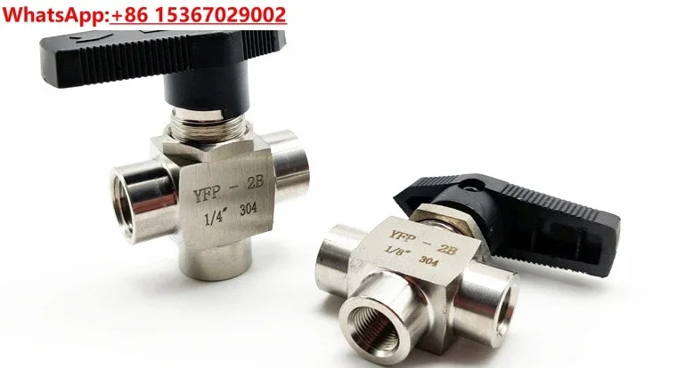 1PCS Three way ball valve NPT panel valve automotive instrument three way valve 10X12 points 3 points 4