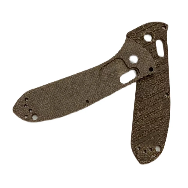 Flax Micarta Material Fold Knife Handle Scale Patches For Genuine Benchmade 575 Knives Micata Grip DIY Make Accessories Parts