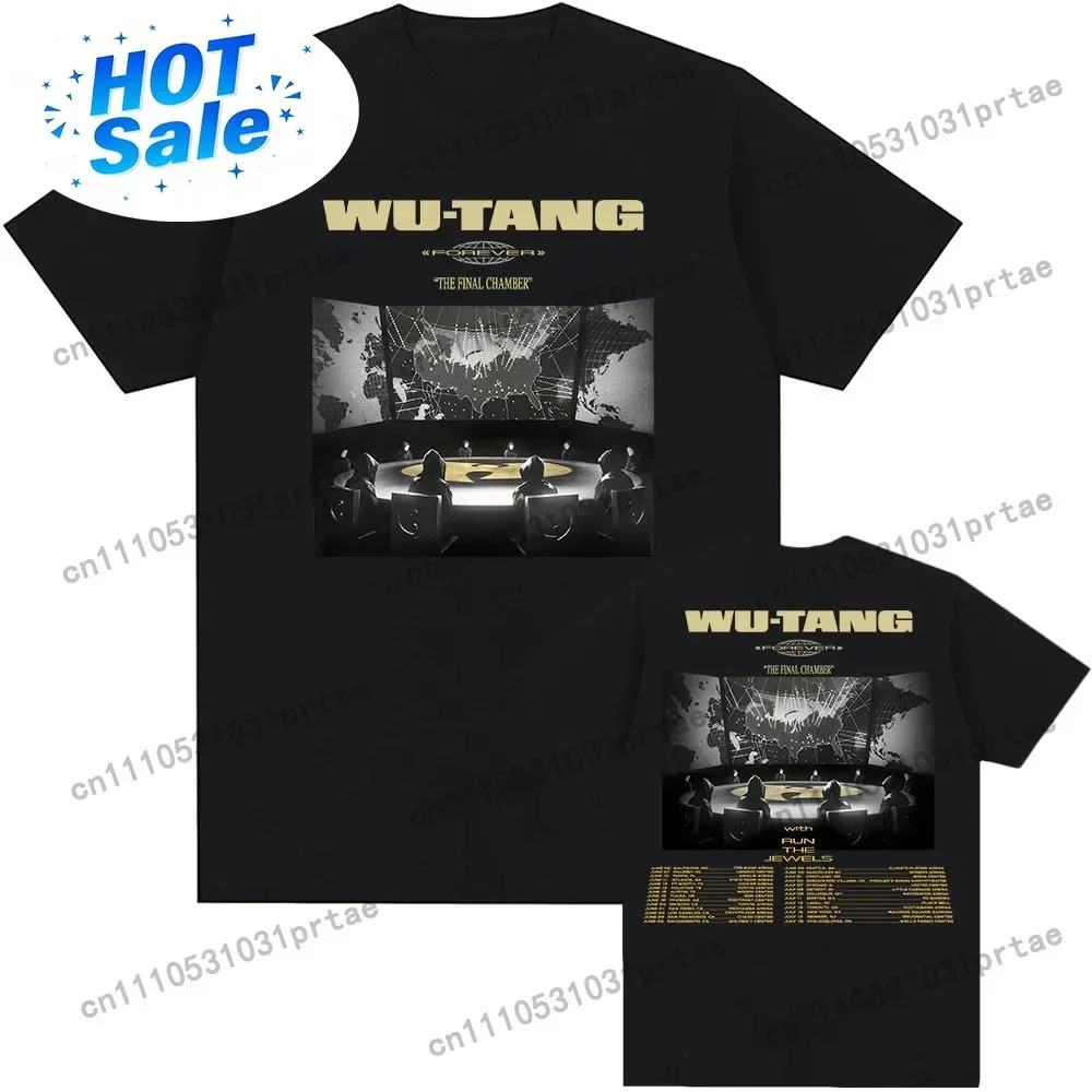 Wu Tang Clan THE FINAL CHAMBER TOUR T-shirt Loose Short sleeved T-shirt Summer O-neck Men's T-shirt Men's and Women's Wear Black