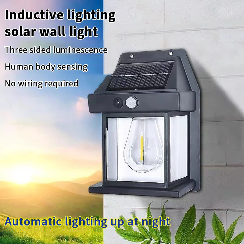 

Courtyard Energy-Efficient Wall Lamp; Solar Powered Tungsten Light, Waterproof Retro Outdoor Street Illumination.
