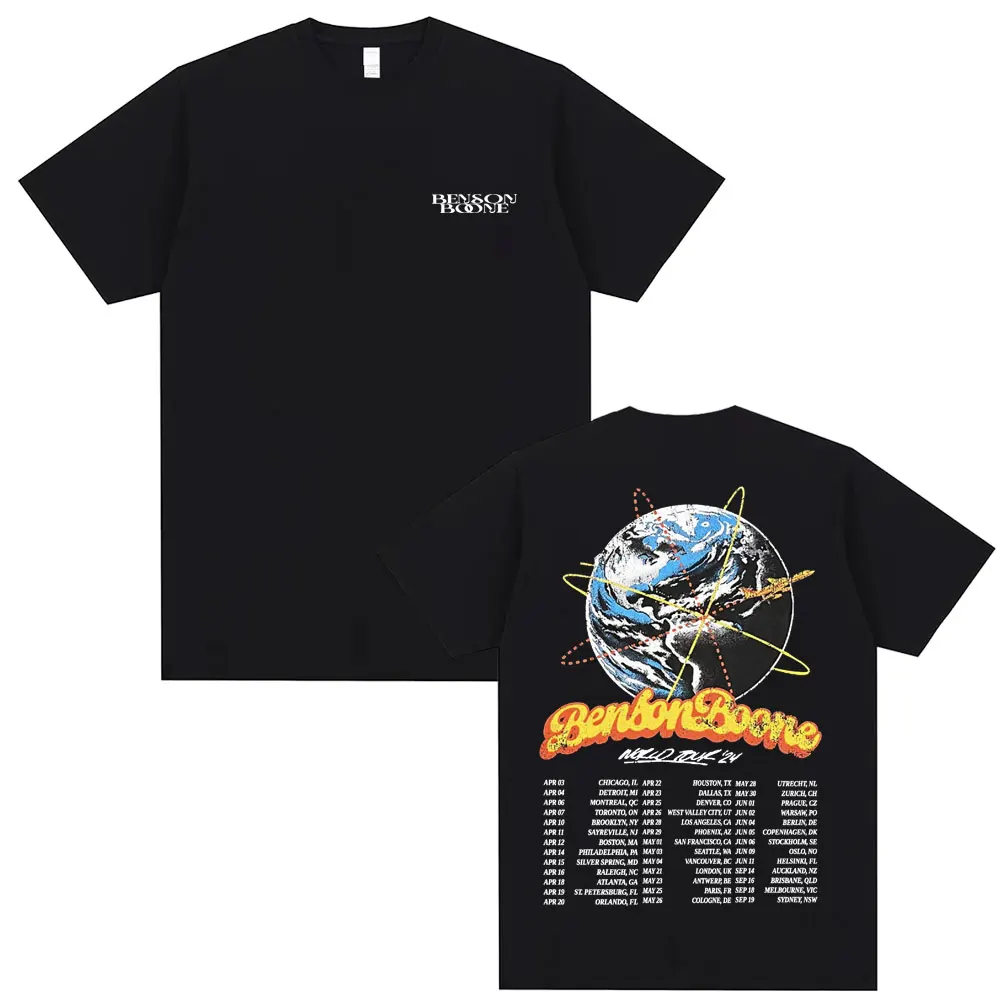 Hot Sale Benson Boone Fireworks & Rollerblades 2024 World Tour T Shirt Men Women Clothing Fashion Oversized Short Sleeve T-shirt