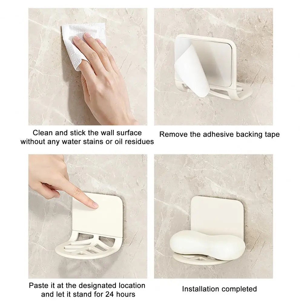 Kitchen Sink Counter Organizer Wall Mounted Flexible Sponge Holder Traceless Adhesive Drain Rack Space-saving Bendable for Sink