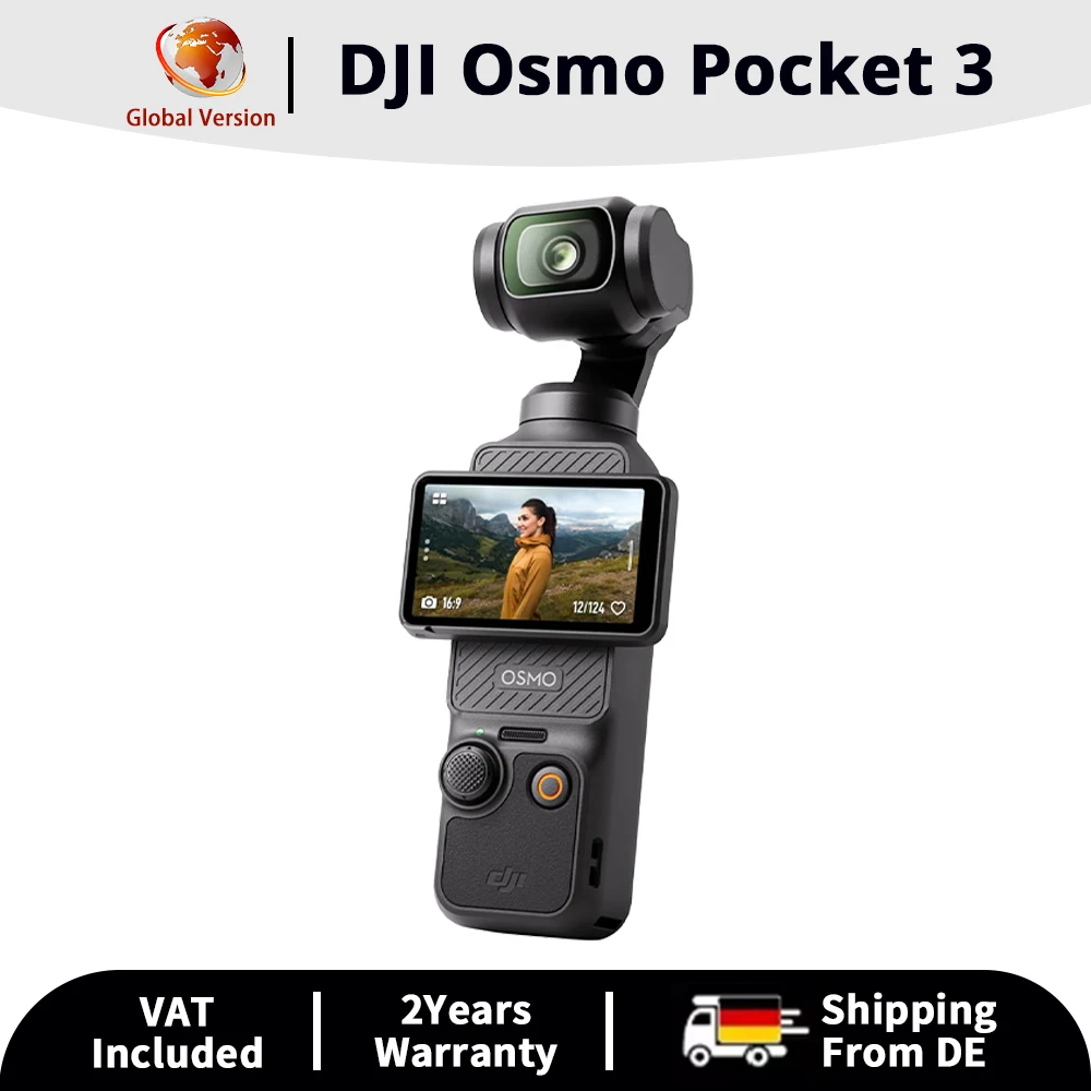 (Boîte ouverte, 99,99 % neuf) Caméra stabilisée DJI Osmo Pocket 3, résolution 4K originale, capteur CMOS 1 pouce, suivi actif 6.0