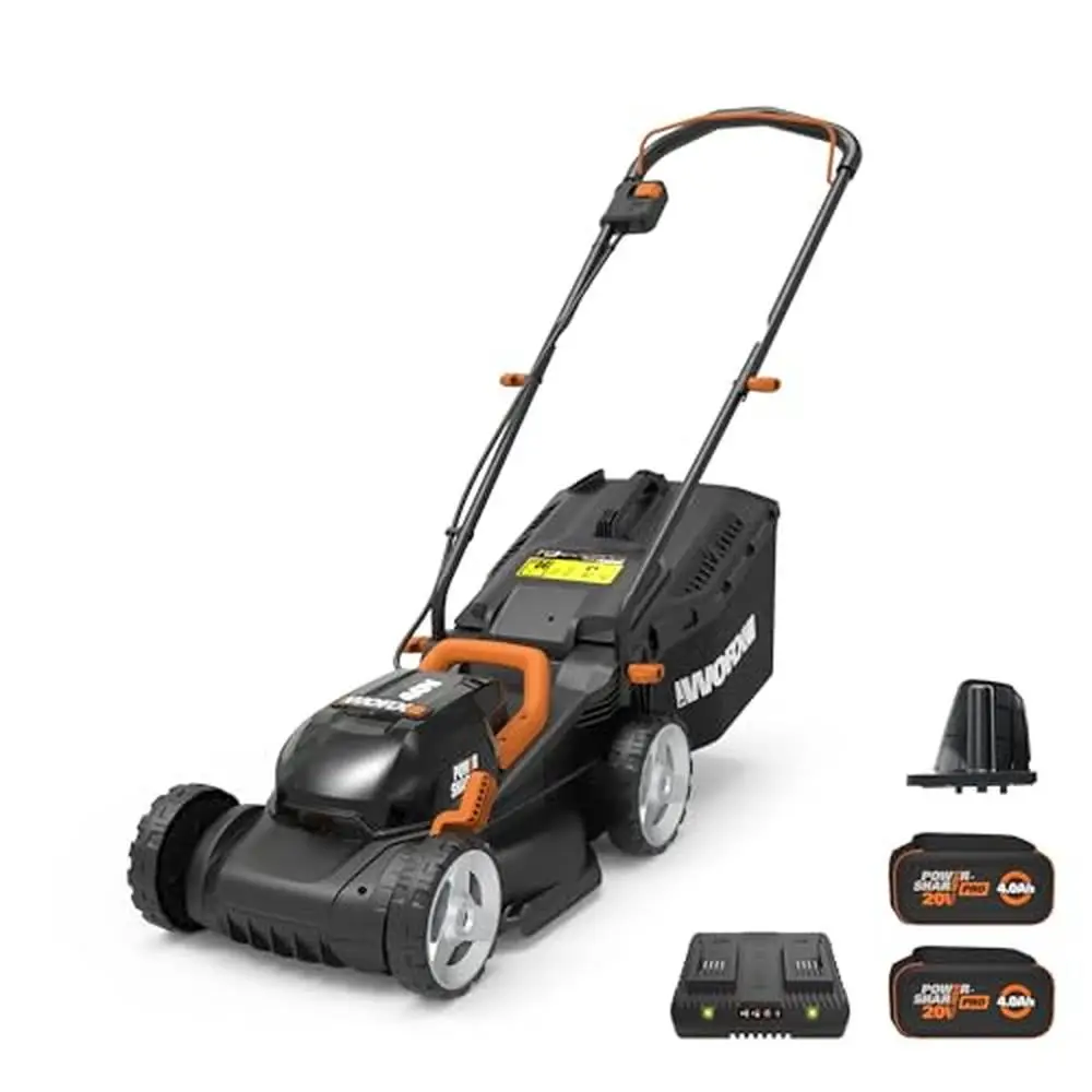 

40V Battery Lawn Mower Lightweight Compact 14" Deck IntelliCut Quiet Operation 2-in-1 Bagging/Mulching 6-Position Height