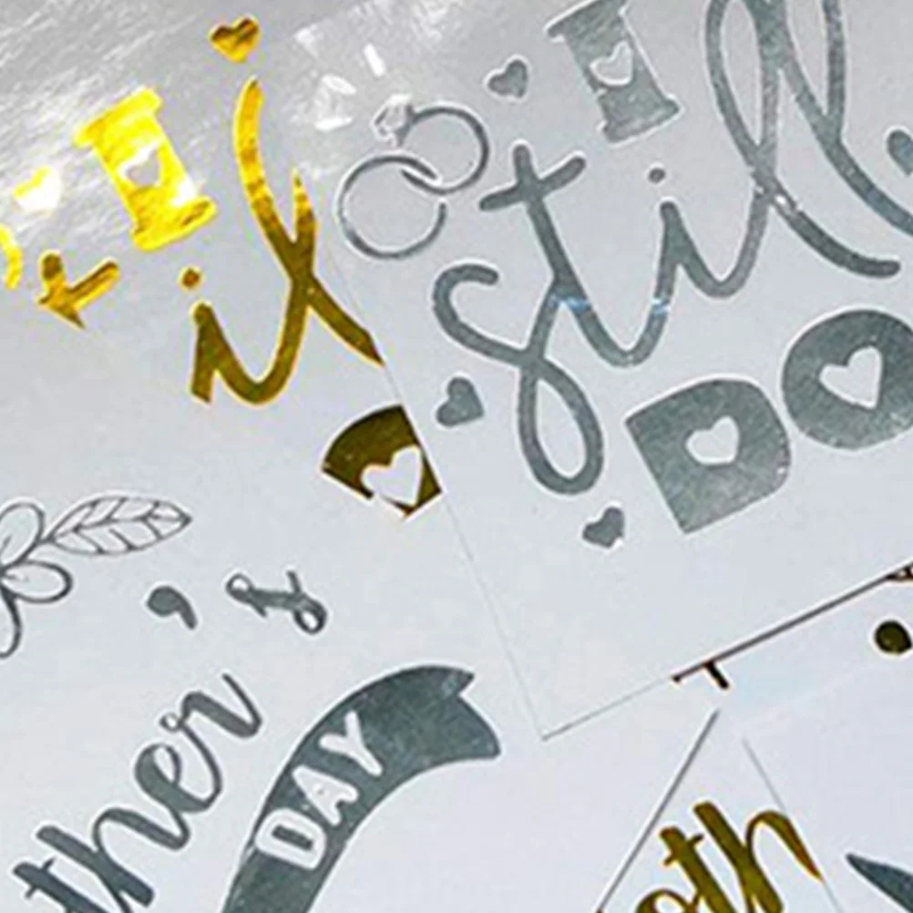 

3 Rolls Metal Adhesive Vinyl Film Strong Permanent Bond for DIY Craft Projects T-Shirts Hoodies Hats Cups Home Use Gift