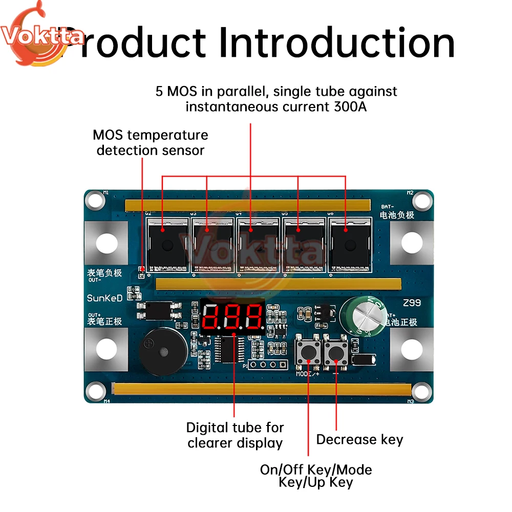 99 Gears Spot Welder Kit Adjustable Energy Storage Spot Welding Machine Control Board Nickels Sheet for 18650 Lithium Battery