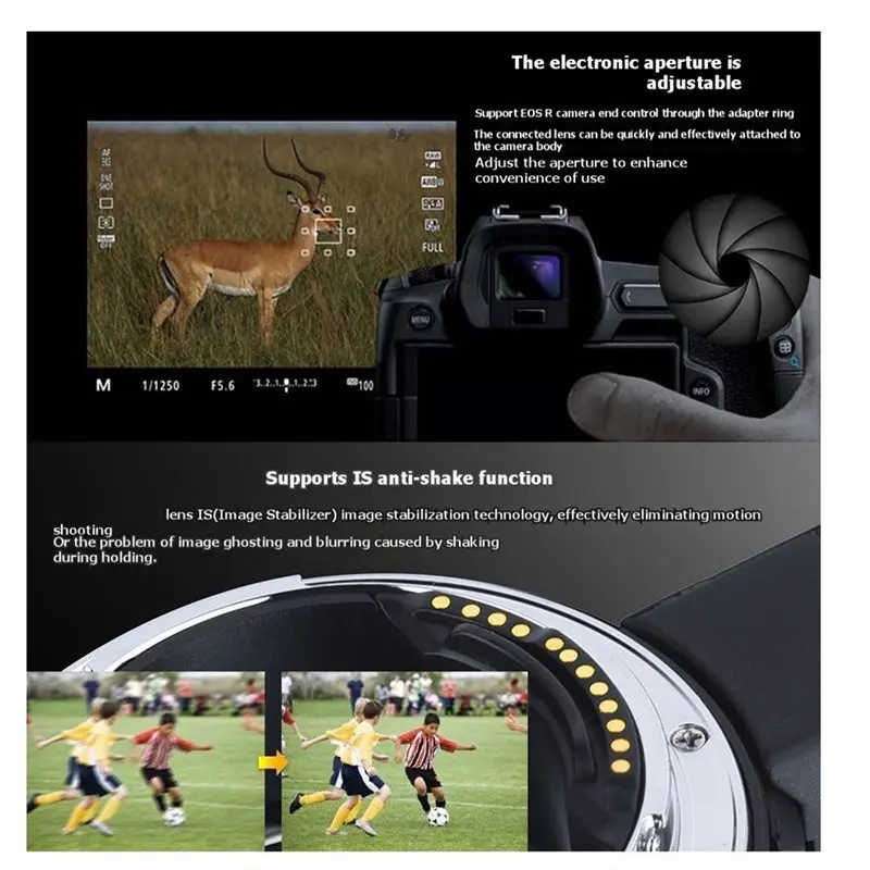 For Canon EF/EF-S Lenses To For EOS R, For Canon EF-EOS R Lens Adapter Electronic Auto-Focus EF To R Mount Adapter For,EOS RP
