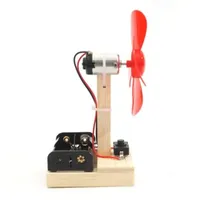Wind Power Generator DIY Electric Fan Model Science Toys Physics Experiment Assemble Toy Student Kids IQ Training Toy