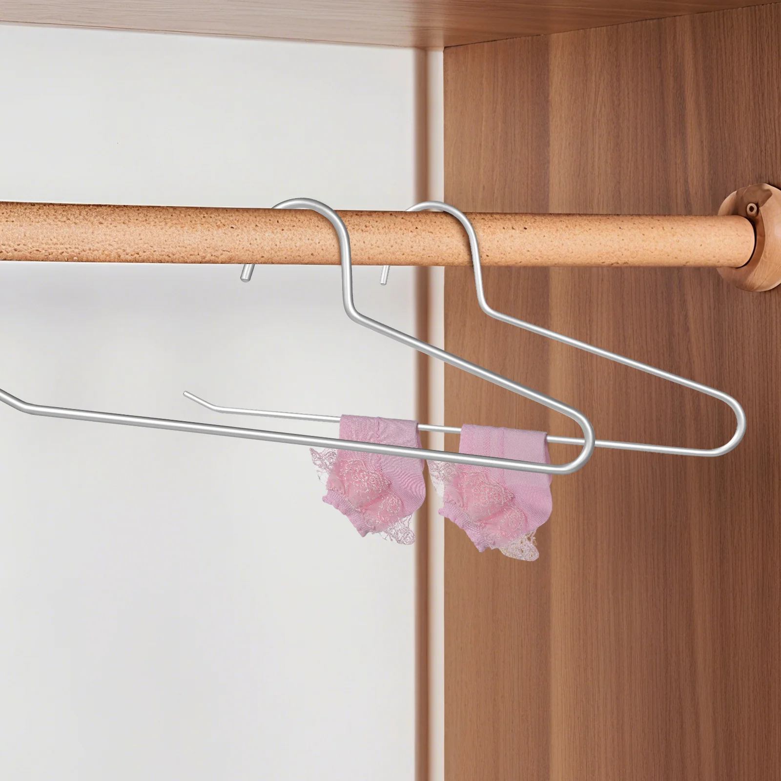 

10Pcs Aluminum Alloy Pants Hangers Multi-Function Space-Saving Non-Slip Jeans Hangers Closet Organizer Hanger Organizer