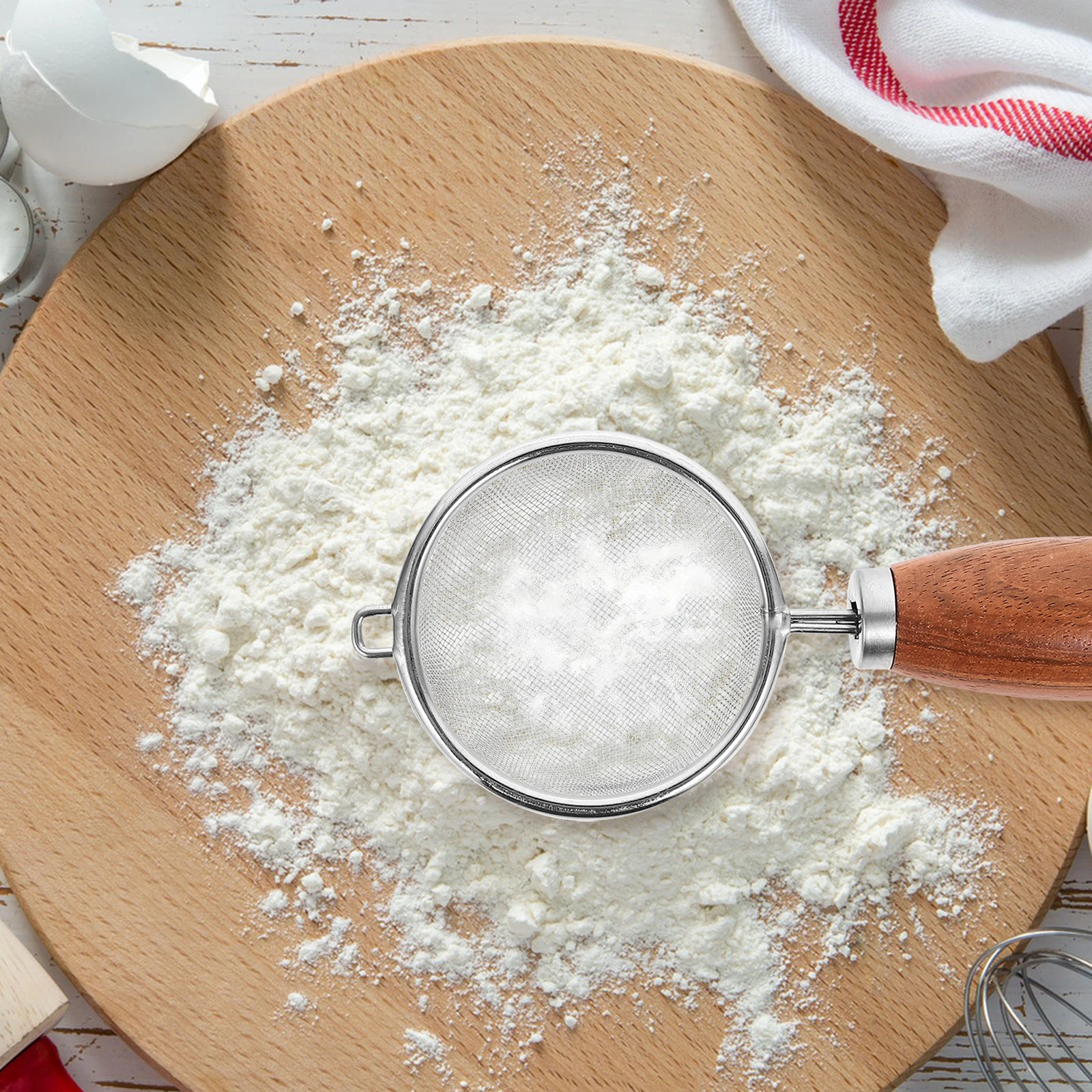 

Multi Functional Stainless Steel Strainer with Handle Fine Mesh Kitchen Colander for Juice Yogurt Soy Milk Filtering Food Grade