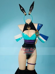 In Stock Game Genshin Impact Balladeer Cosplay Swimsuit Costume Wanderer Bunny Girl Jumpsuit for Women Halloween FY0002