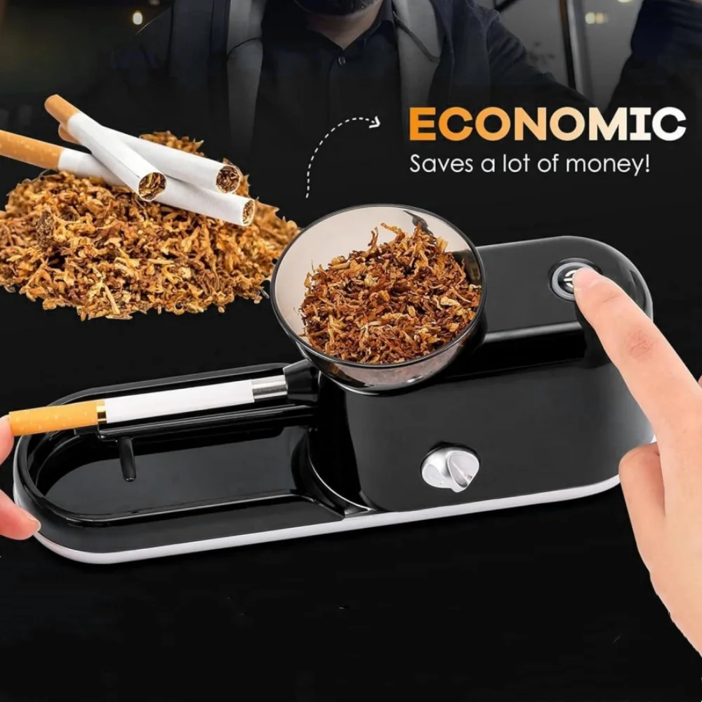 

6.5 8mm Cigarette Rolling Machine Fully Automatic Tobacco Roller Smoking Accessories EU US Plug DIY Injector Maker Smoking Tool