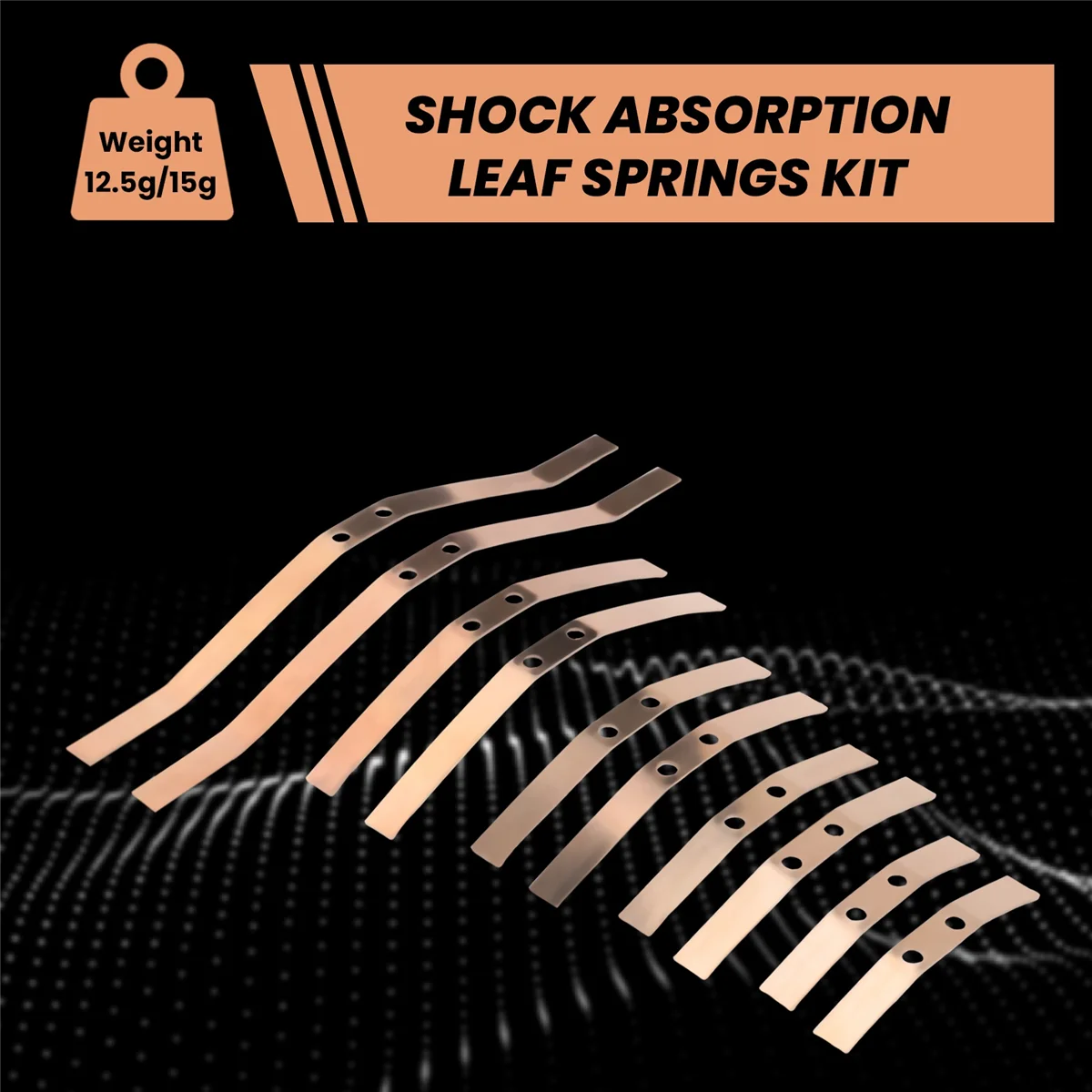 2 pares de suspensão de molas de folha de absorção de choque de aço para WPL B14 B24 B16 B36 1/16 RC Truck Car Parts Acessórios, B