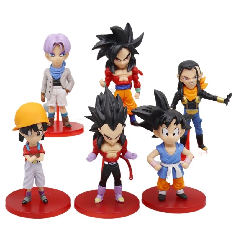 Dragon Ball anime figura d'azione Goku Vegeta Torankusu Goten torta ornamento Figurine Modello Collezione di statue Decorazione Giocattoli Regali