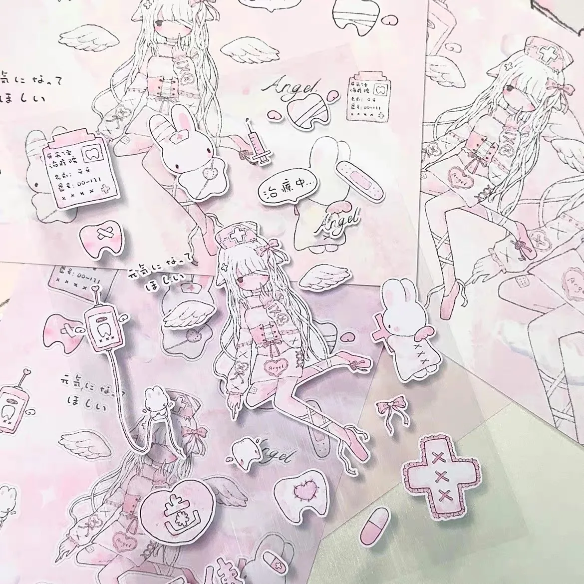 Ангел двухцветные наклейки