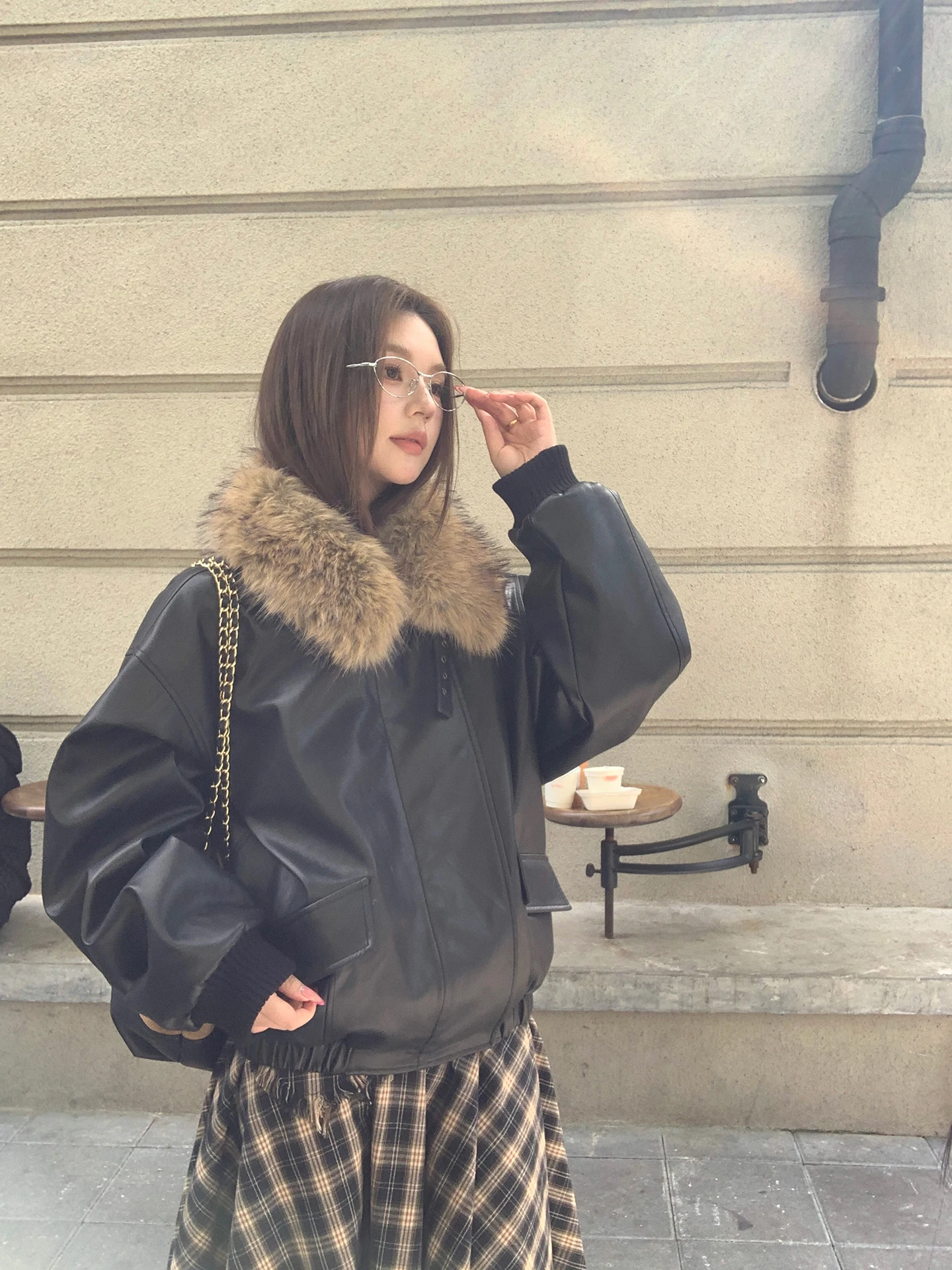 Czerwony Sklep Odzieżowy Celebri Damska Kurtka Thiened Bla ze Skóry PU Zimowa Kurtka Sli Dojazdy do Pracy Długa Kurtka z Zamkiem Błyskawicznym