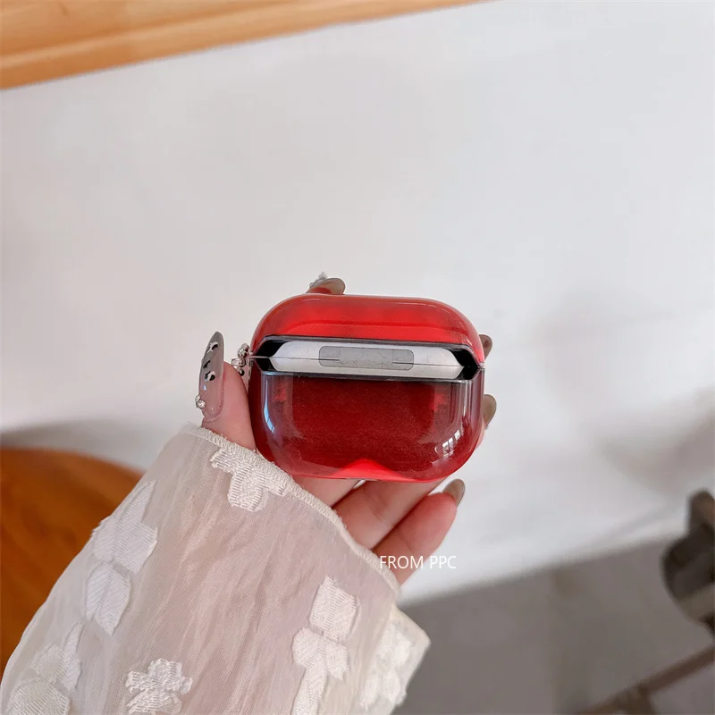 Luminous Floating Quicksand Headphone Case for AirPods Pro 4 3 2 Airpod Cover Luxury Earphone Glowing Dark Moving Sand Funda Bag