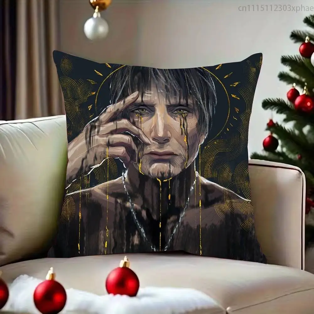 D-Death Stranding Cliff Unger Pillow Case For Living Room Bedroom Hotel Pattern Printed Cushion Cover Decorations and Protector