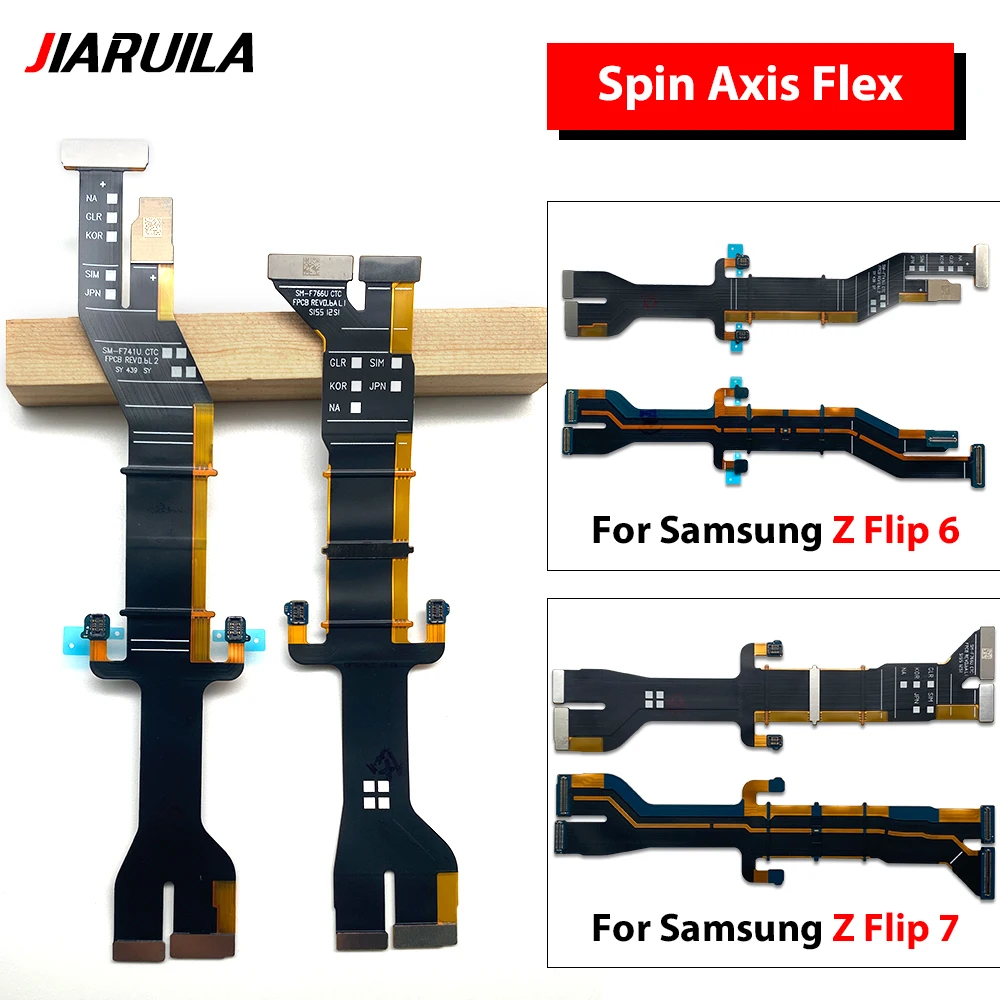Main Board Motherboard Connector Spin Axis Flex Cable Ribbon Replacement Parts For Samsung Z Flip Fold 6 7
