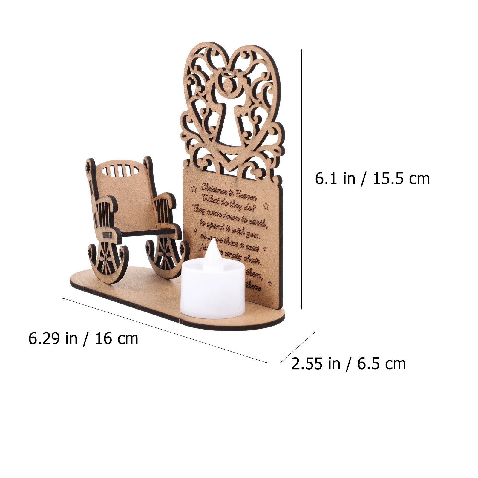 

1pc Wooden Christmas Decor Diy Xmas Scene Ornament With Electronic Lamp Festive Home Holiday Decoration Craft Led