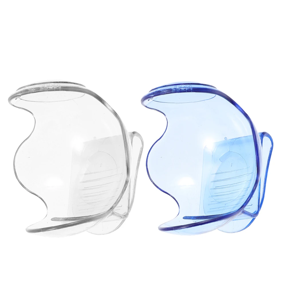 

2pcs Tennis Seat Holder Transparent Blue Portable Clips Waistband Small Catch Game Tennis Supplies Training Tools