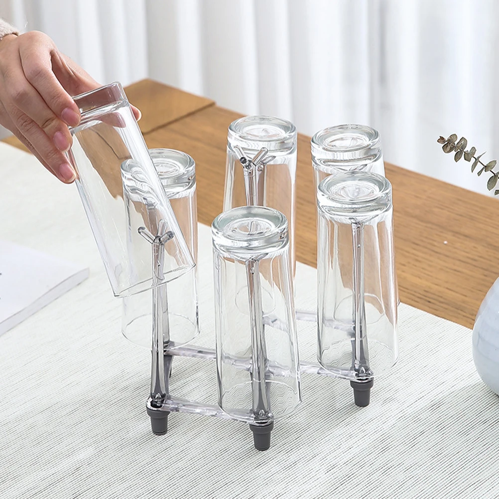 

Cup Drying Rack Retractable Organizer Tree Branch Shape 7 Coffee Cups Kitchen Countertop Storage Multifunctional
