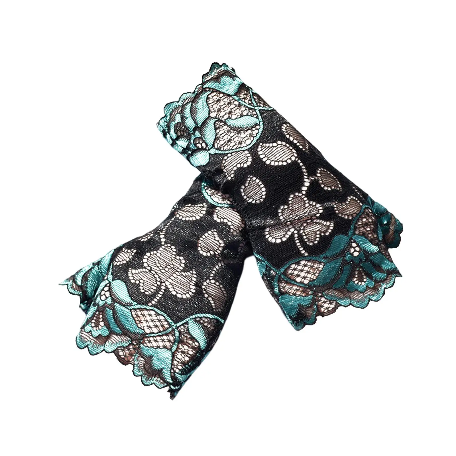 Sunscreen Fingerless Gloves for fashion Sun Gloves Short Lace Half Finger Gloves for Summer Sports Matching Riding Costume