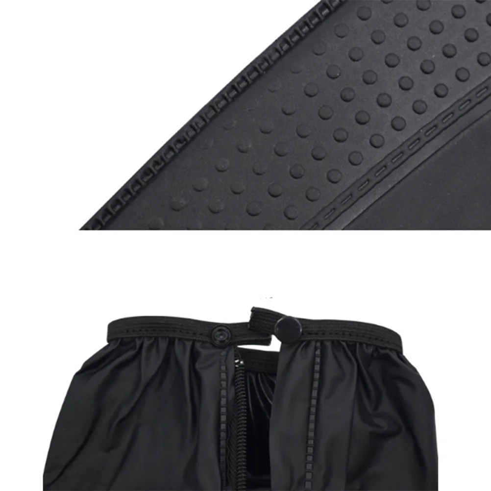 

Rainproof Shoe Covers for Men Black Xl Waterproof High-Top Overshoes with Rubber Sole Non-Slip Wear-Resistant Zippered Closure