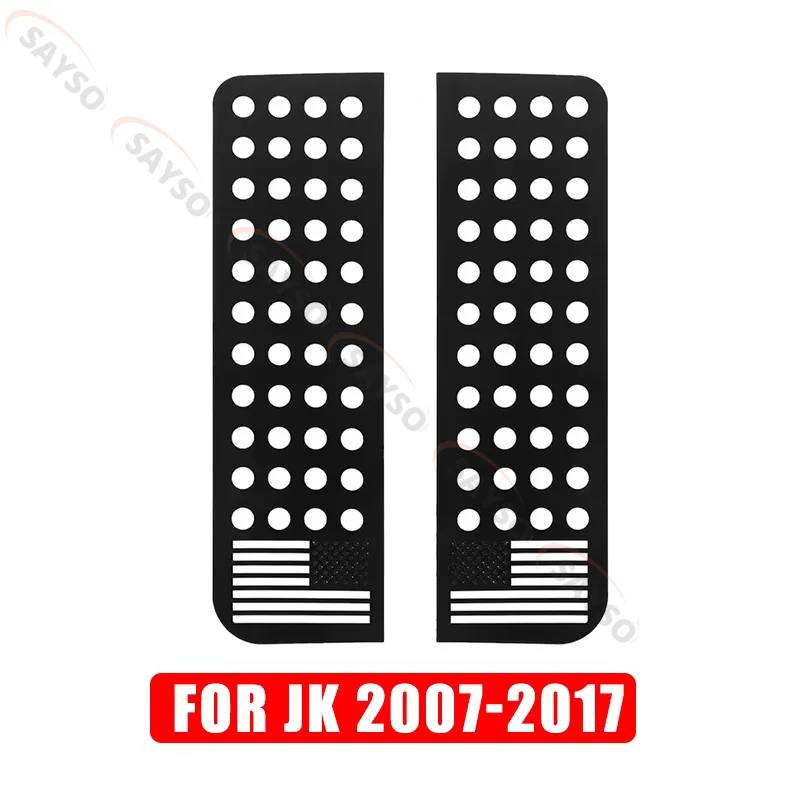 Rear Door Window Decals Panel Cover Aluminum Alloy Glass Replacement for Jeep Wrangler JLU Gladiator JT JK JKU JL Black 07-22 view 4