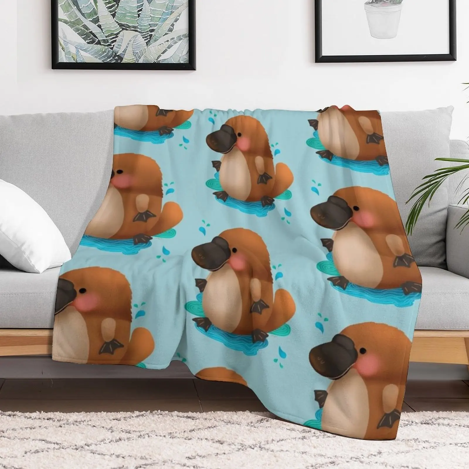 Platypus Puggle Throw Blanket Luxury Designer Sleeping Bag Weighted Blankets