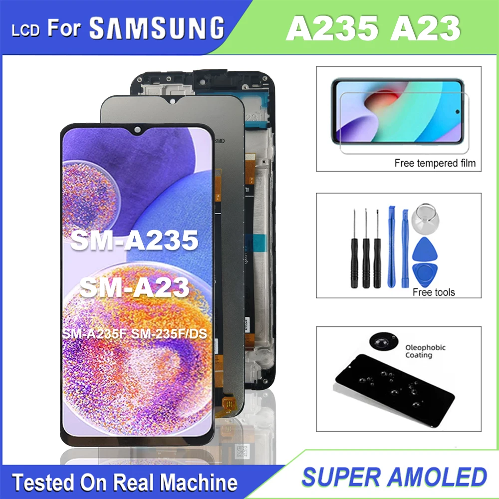 6.6 "para samsung galaxy a23 4g lcd a235 display de toque digitador assembléia display para samsung a23 lcd SM-A235 SM-A235F/ds