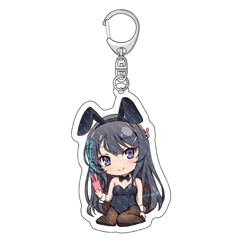 Anime fans Youth pig does not dream of bunny girl senpai Sakurajima Sakuragawa 6cm car bag key chain to send friends fans gifts