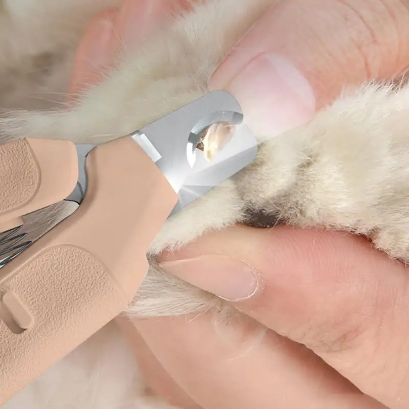 Cat Claw Trimmer Cat Claw Trimmer With Ultra Bright LED Light Half-Moon Shaped Cutouts Trimmer Sturdy Non-slip Durable