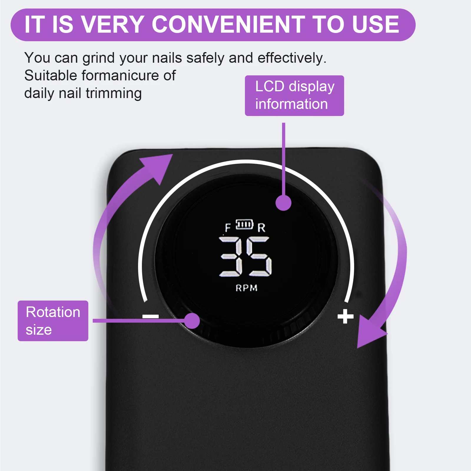 Electric Nail Drill Pen Rechargeable USB Powered Manicure Grinding Tool for Fingernail Polishing Portable Nail Art Trimmer