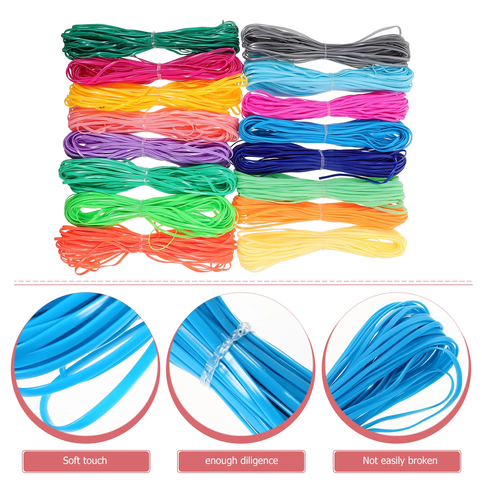 

16pcs 10M Colorful Braiding Rope Pvc Cord For Diy Jewelry Making Bracelets Necklaces Keychains Lacing Crafts Beading Cords