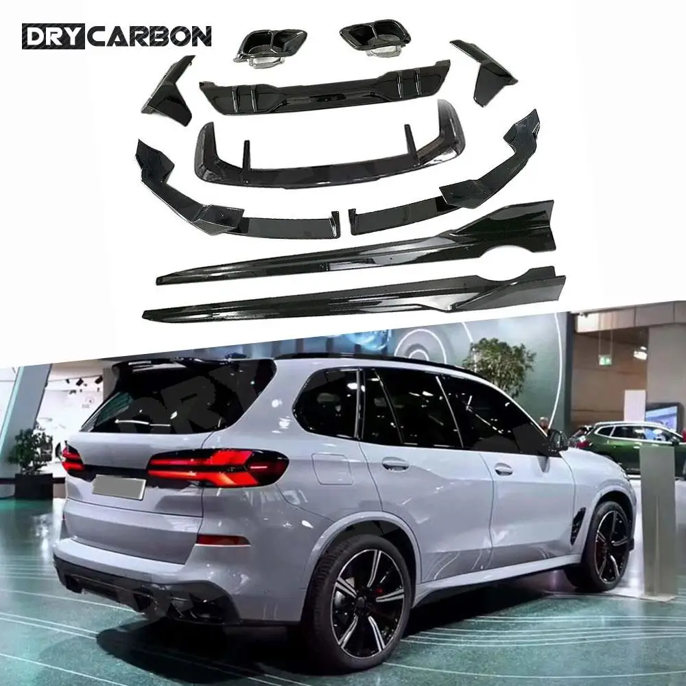 

For BMW X5 G05 LCI M Sport 2023+ Front Lip Rear Bumper Diffuser Exhaust Tips Side Skirts Rear Roof Spoiler Body Kits Accessories