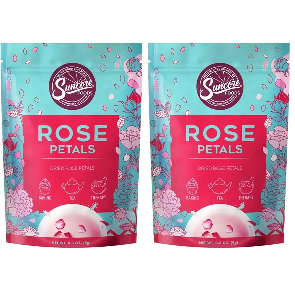 

Сушеные лепестки роз Bloom, чай без кофеина, без глютена, без ГМО, 0,3 унции (2 упаковки)