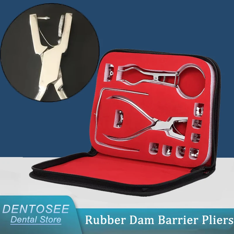 

Dental Dam Hole Puncher Pliers - Professional Perforator Tool for Orthodontic Rubber Dam Clips & Dental Procedures