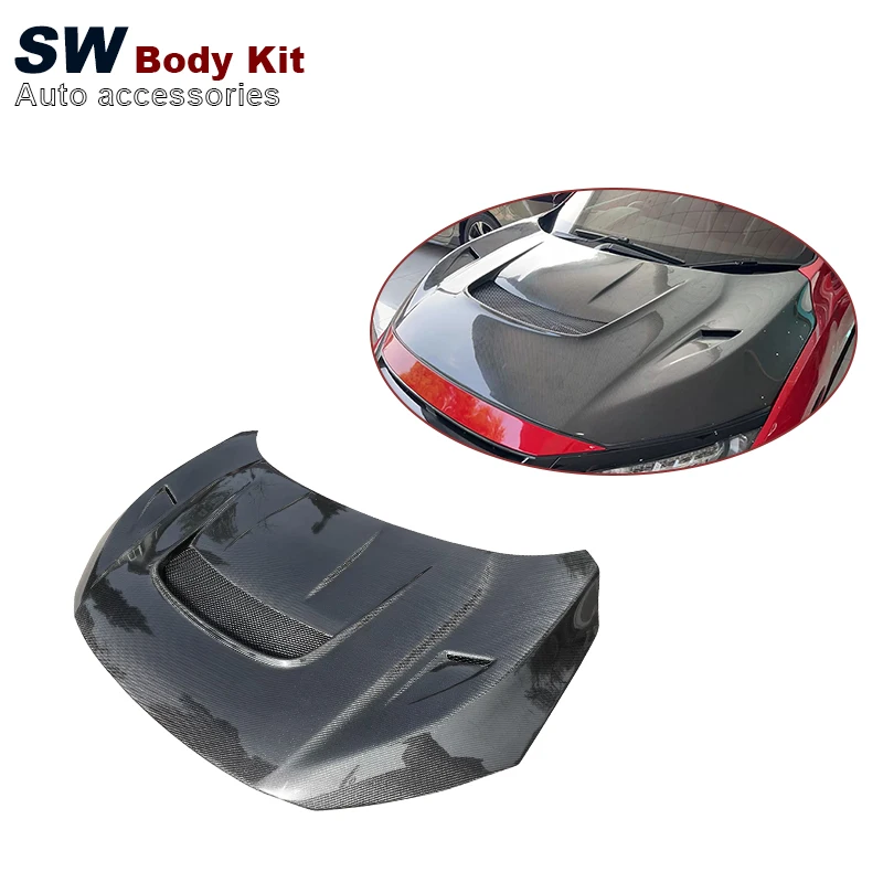

Капот из углеродного волокна в стиле VRS для Honda Civic X 10TH GEN FK7 FK8, обновленный модификационный комплект крышки клапана двигателя